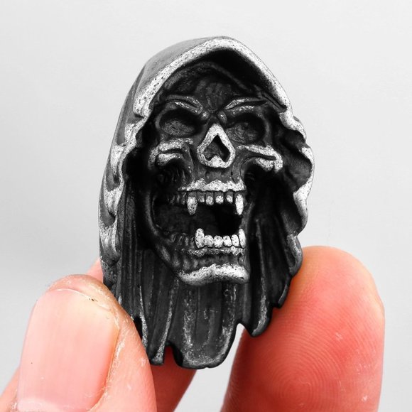 ❤️Stainless Steel Silver Skull Pendant Necklace for Men/Women, GP1231003 - Picture 6 of 11